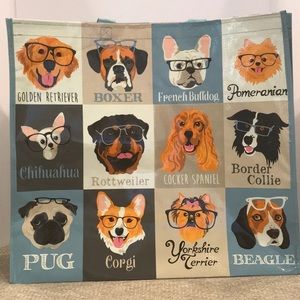 NWT L tote bag Cocker Spaniel Border Collie